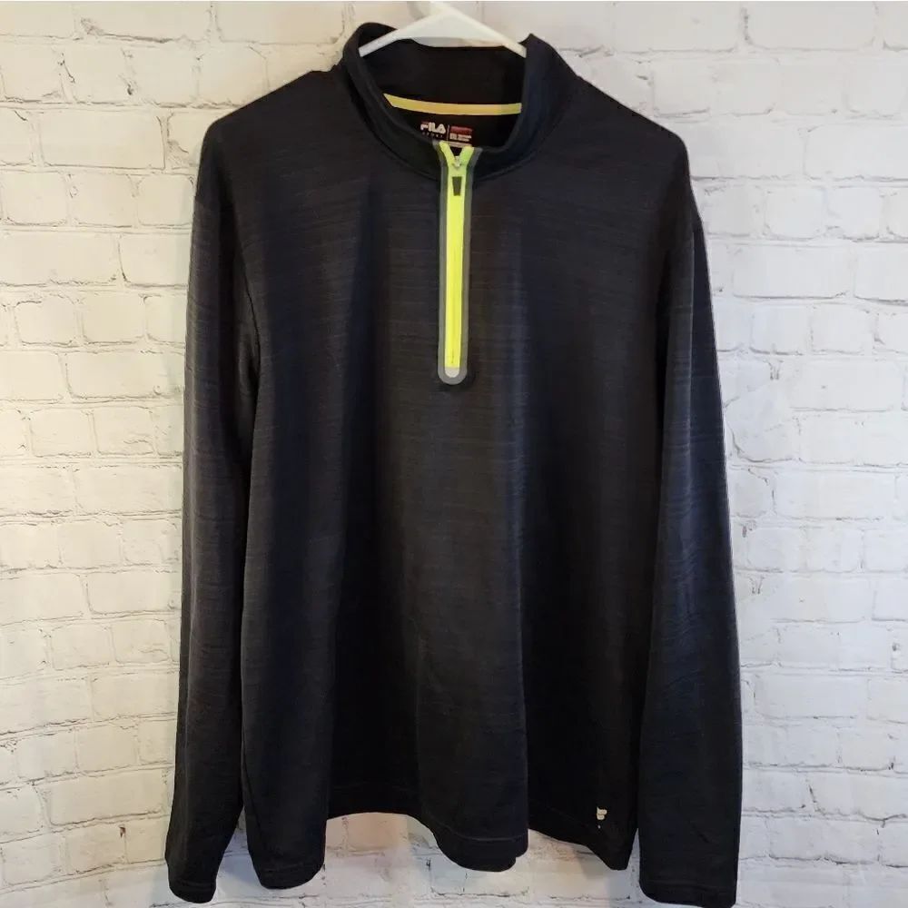 Men's Fila Sport athletic zip longsleeve shirt, size XXL